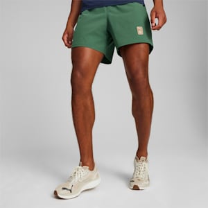 Shorts tejidos de 5" PUMA x First Mile para hombre, Vine, extralarge